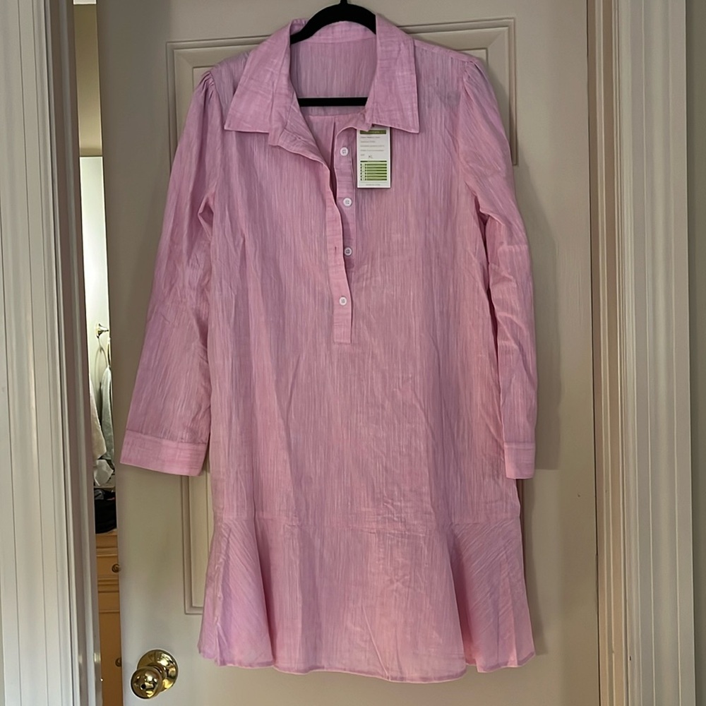 Brand new linen shirt dress